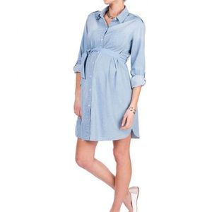Seraphine denim maternity dress
